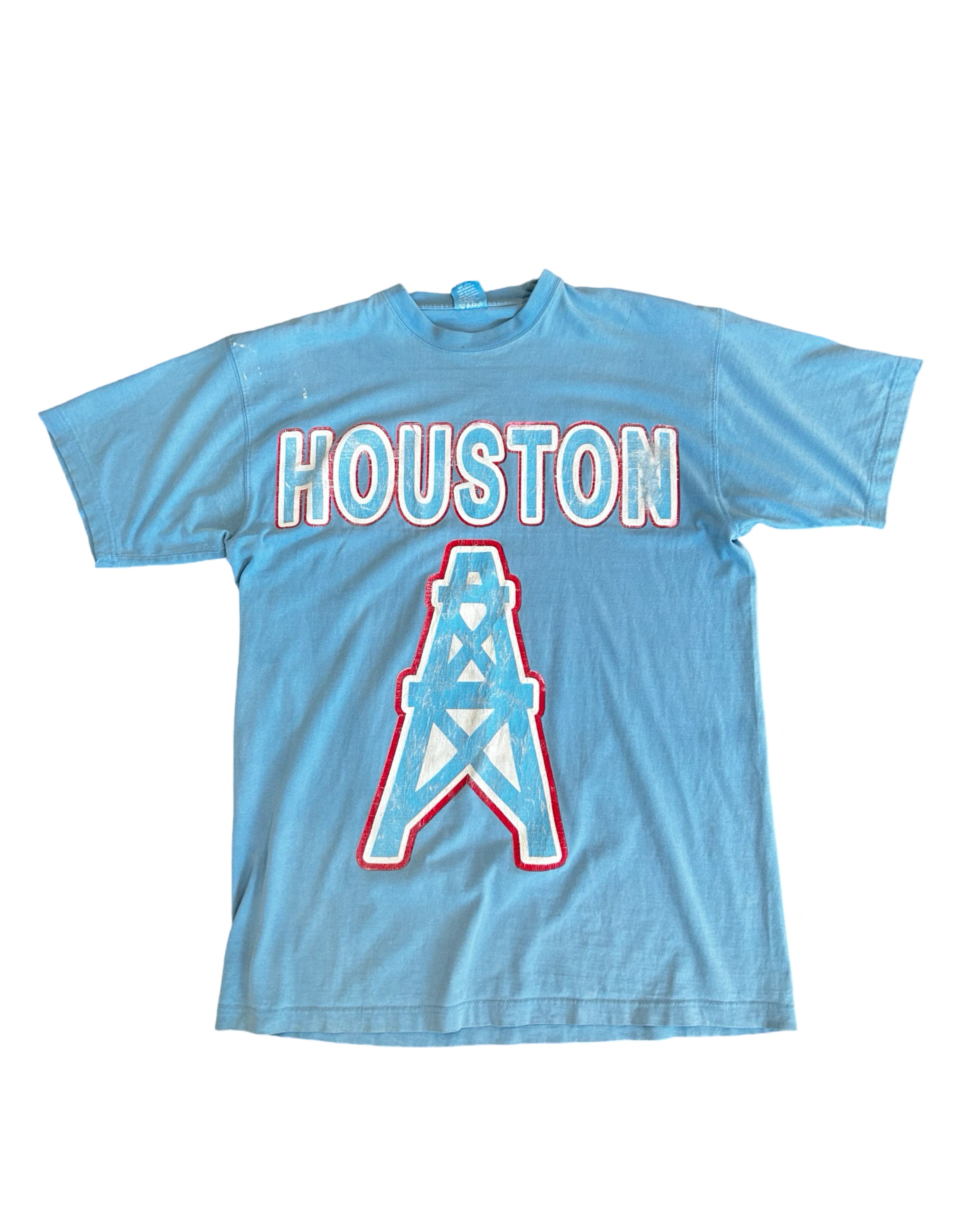 VINTAGE HOUSTON OILERS OIL DERRICK NFL 90S AFC T-SHIRT