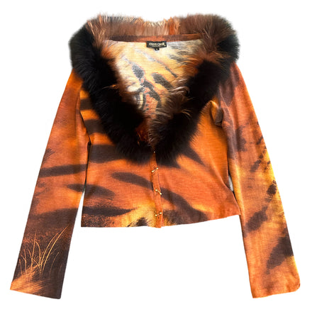 ROBERTO CAVALLI FALL 2000 KNIT CARDIGAN TOP