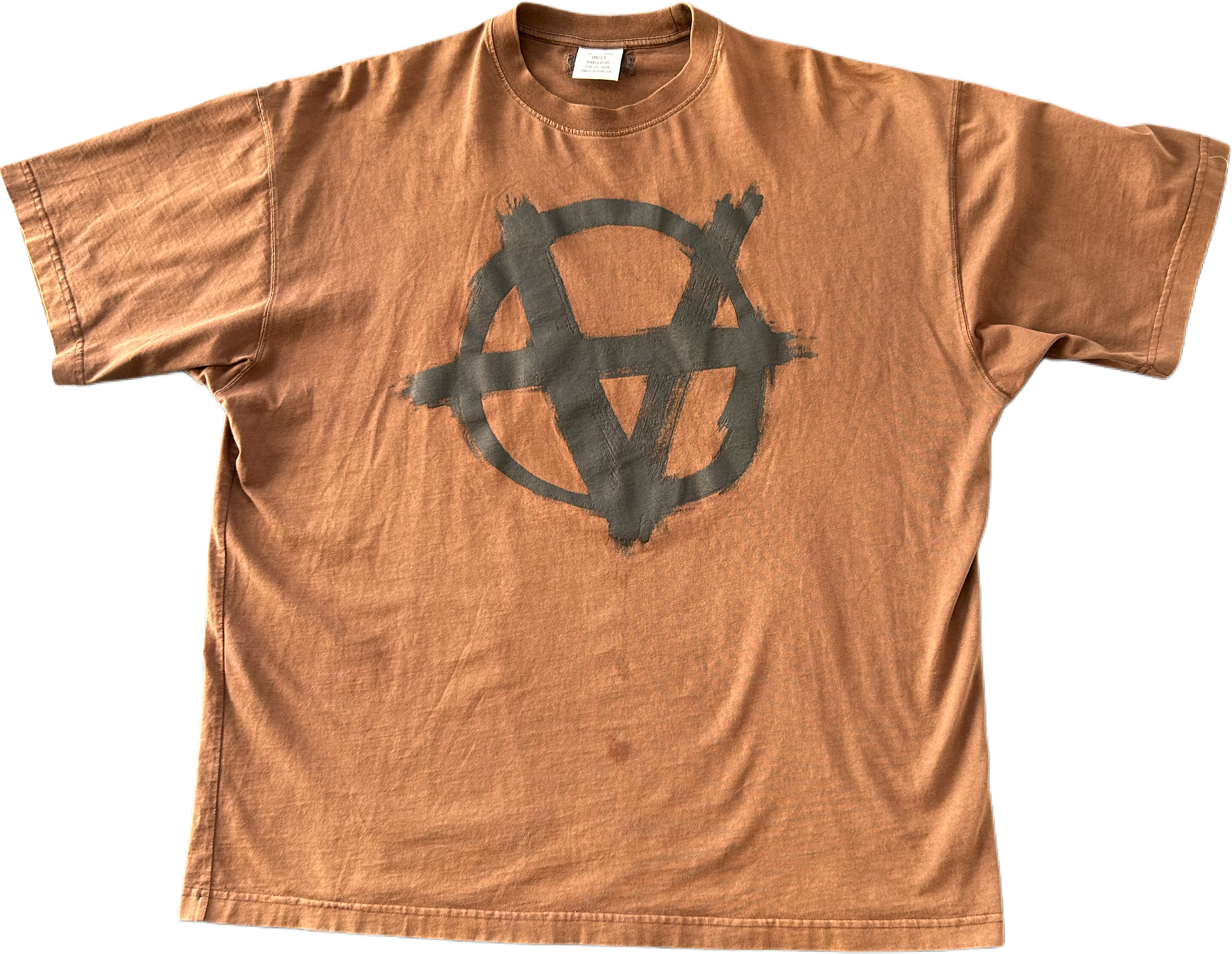 VETEMENTS BEIGE DOUBLE ANARCHY T-SHIRT