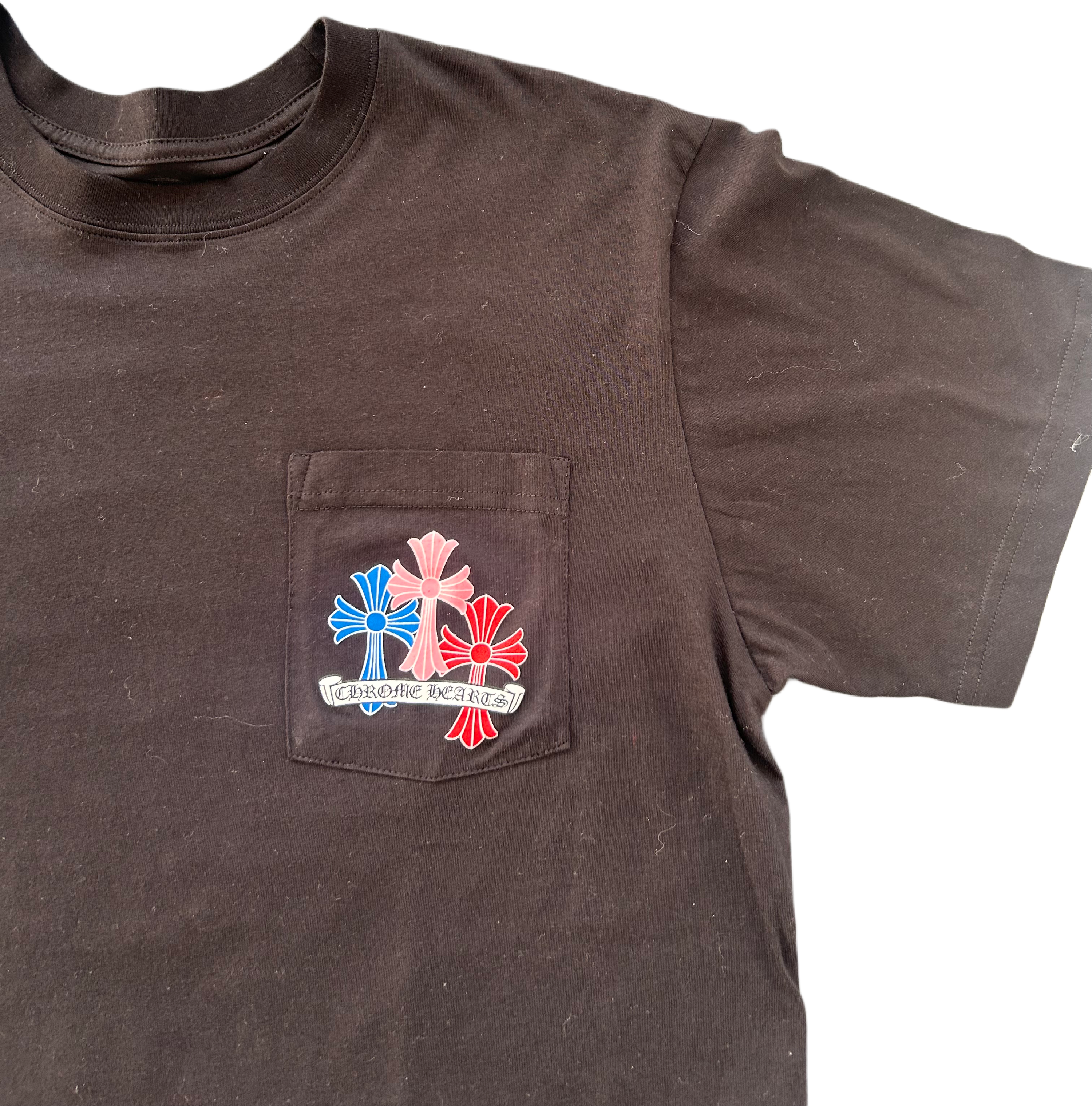 CHROME HEARTS MULTI COLOR CROSS CEMETERY T-SHIRT BLACK