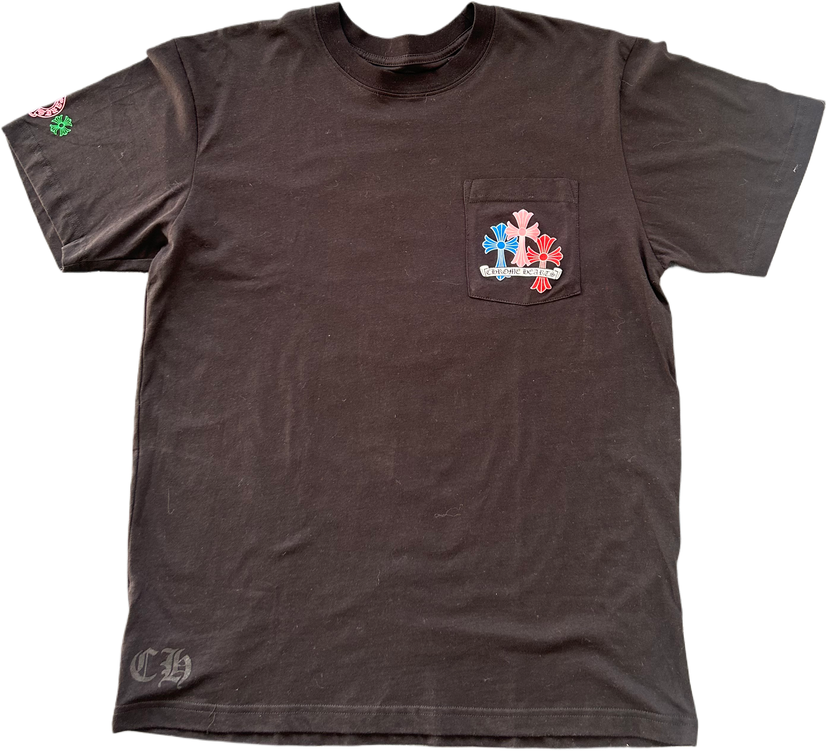 CHROME HEARTS MULTI COLOR CROSS CEMETERY T-SHIRT BLACK