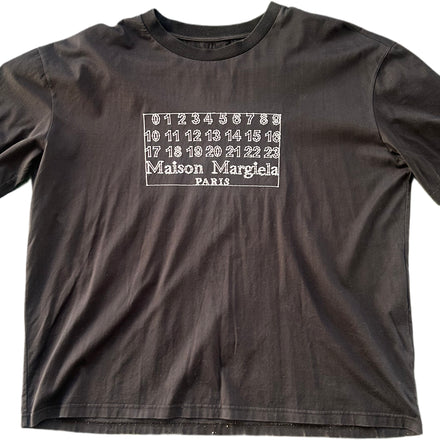 MAISON MARGIELA 10 EMBROIDERED NUMERIC LOGO TEE SHIRT