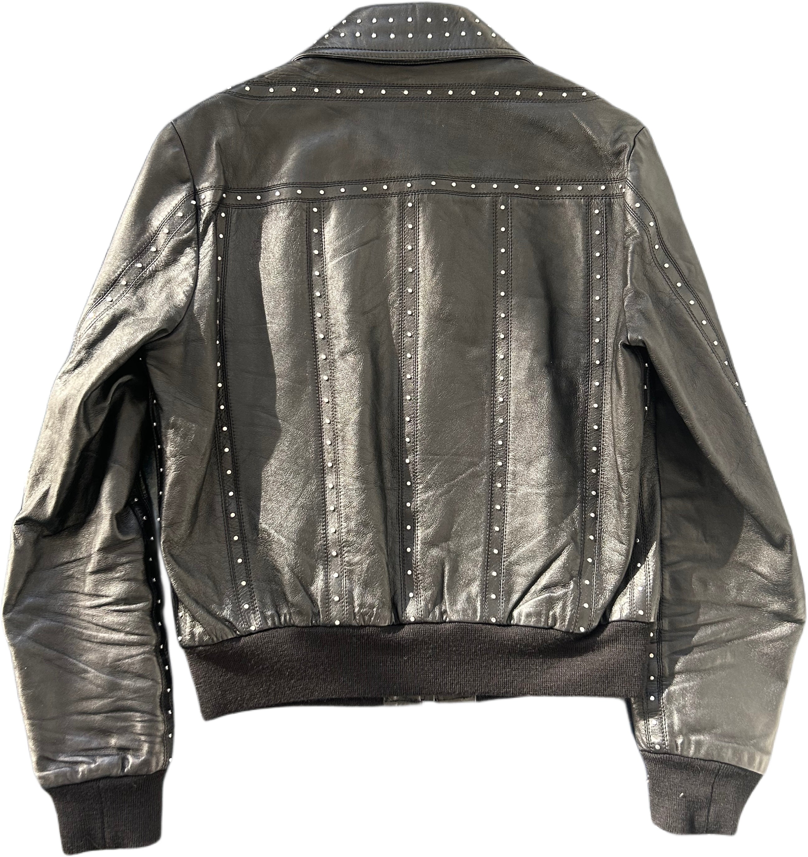 CELINE SS19 RUNWAY STUDDED LEATHER JACKET BLOUSON