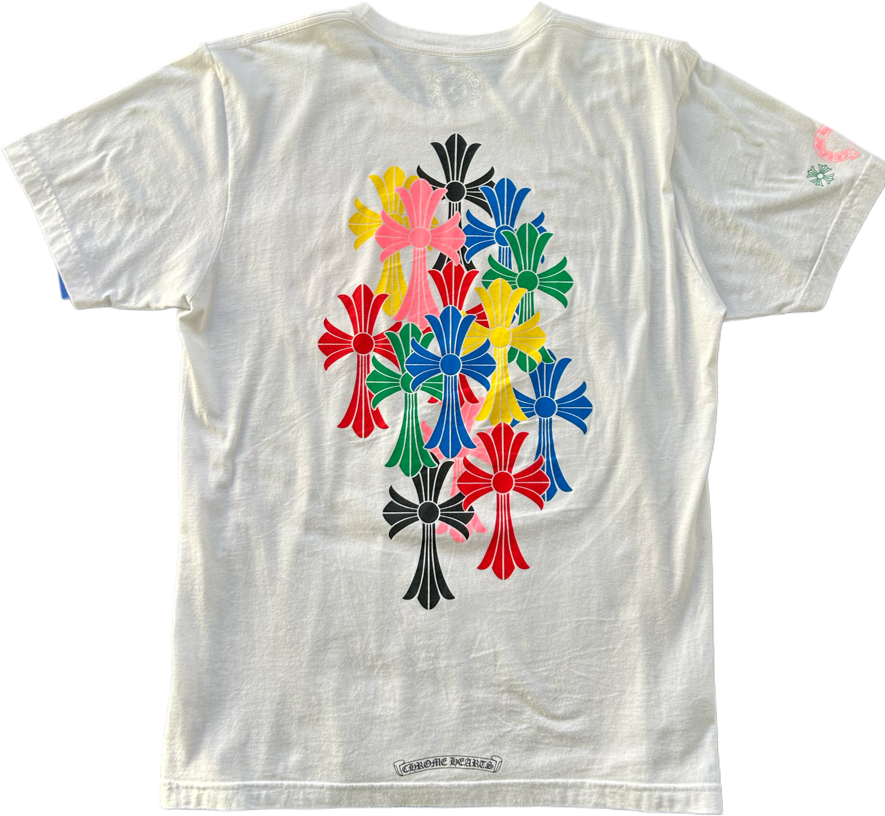 CHROME HEARTS MULTI COLOR CROSS CEMETERY T SHIRT