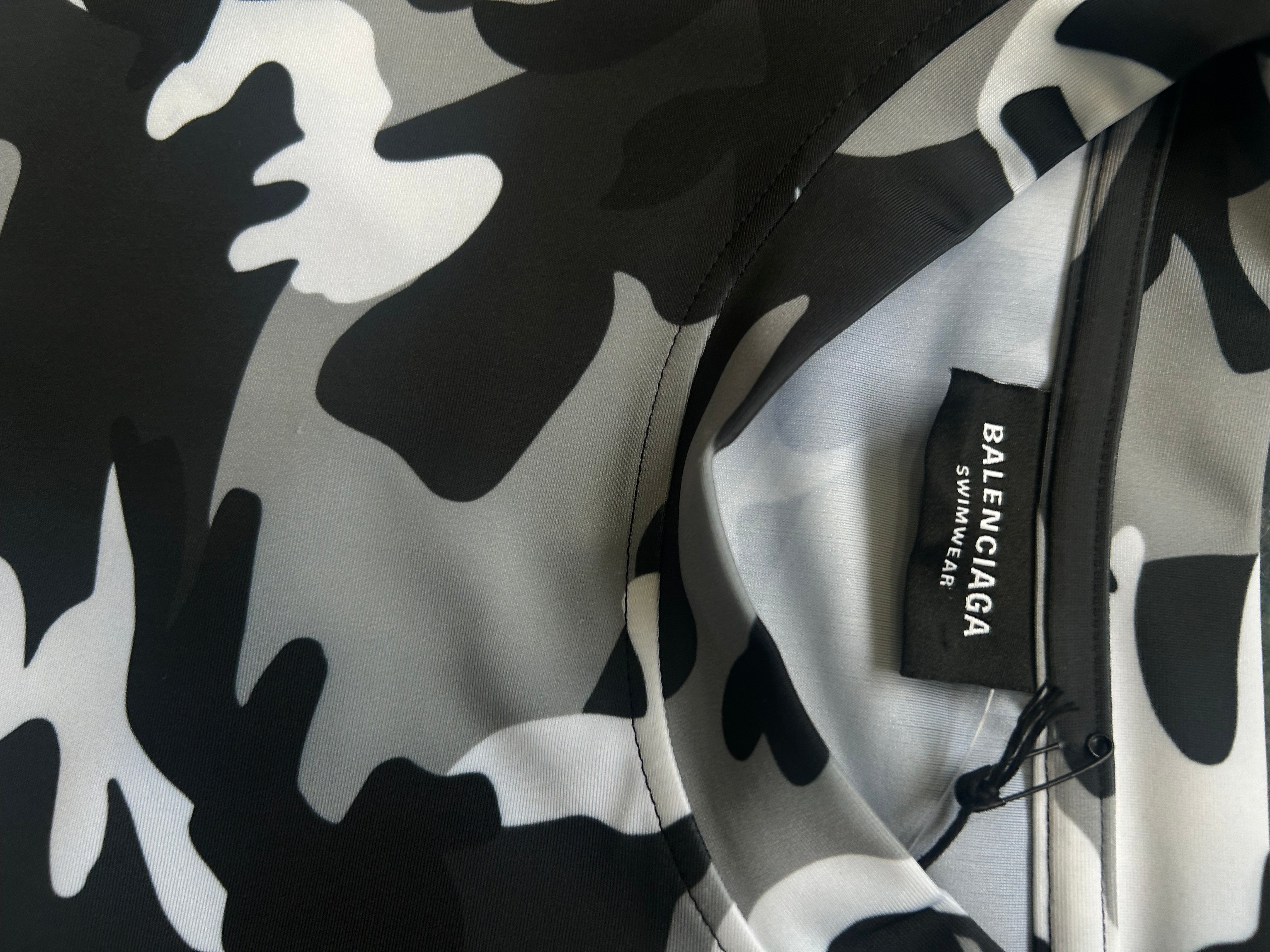 BALENCIAGA SWIM OVERSIZED CAMO PRINT T SHIRT