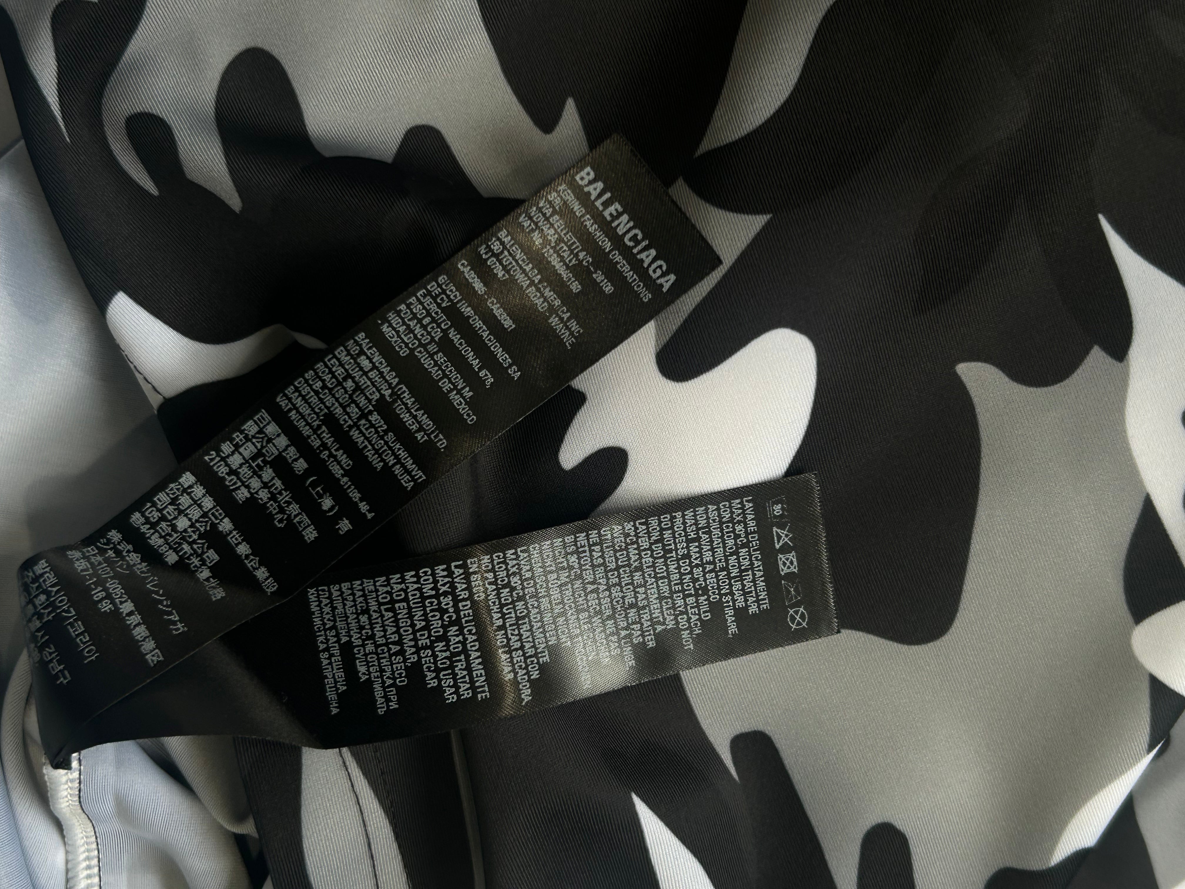 BALENCIAGA SWIM OVERSIZED CAMO PRINT T SHIRT