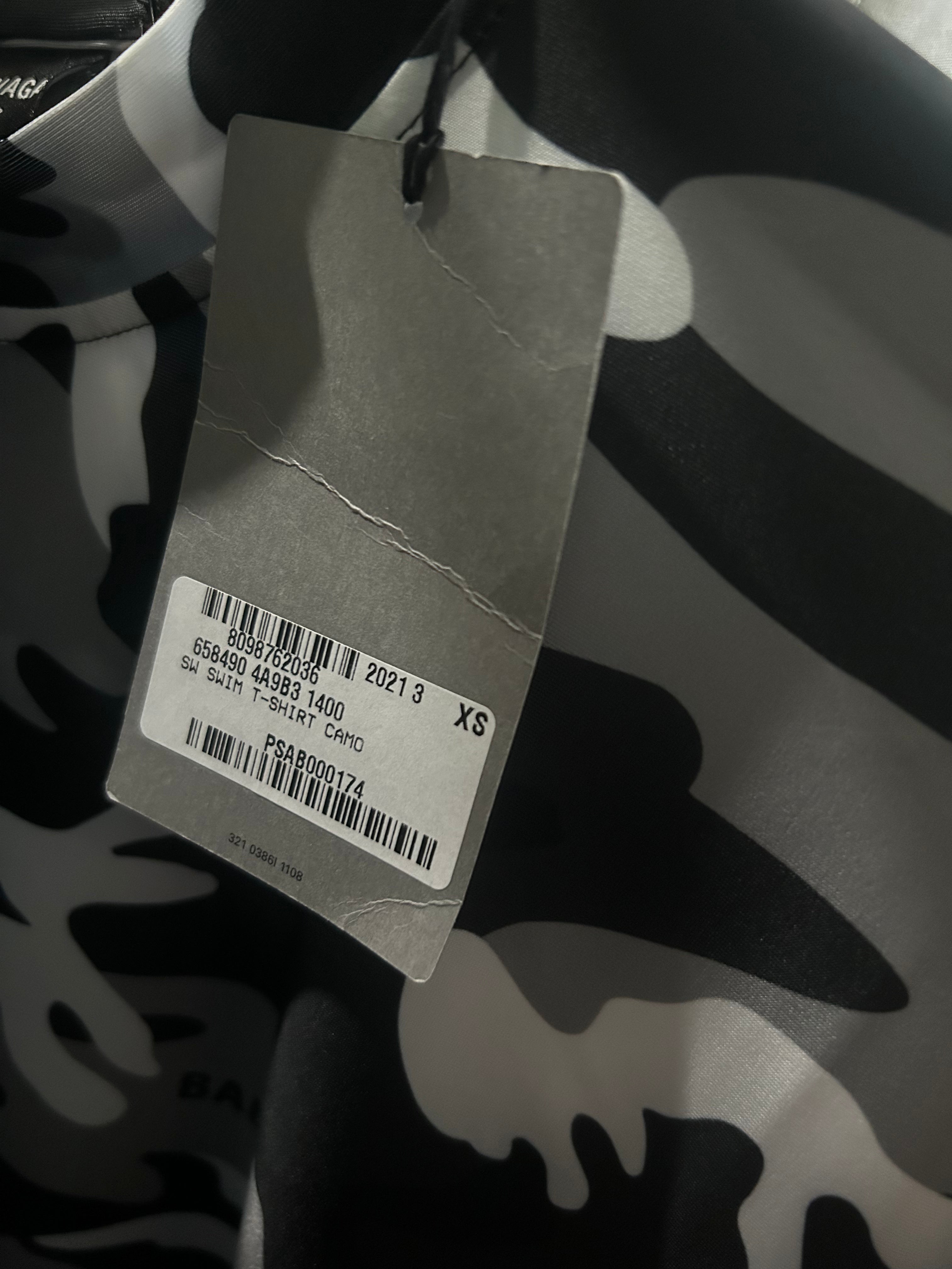 BALENCIAGA SWIM OVERSIZED CAMO PRINT T SHIRT