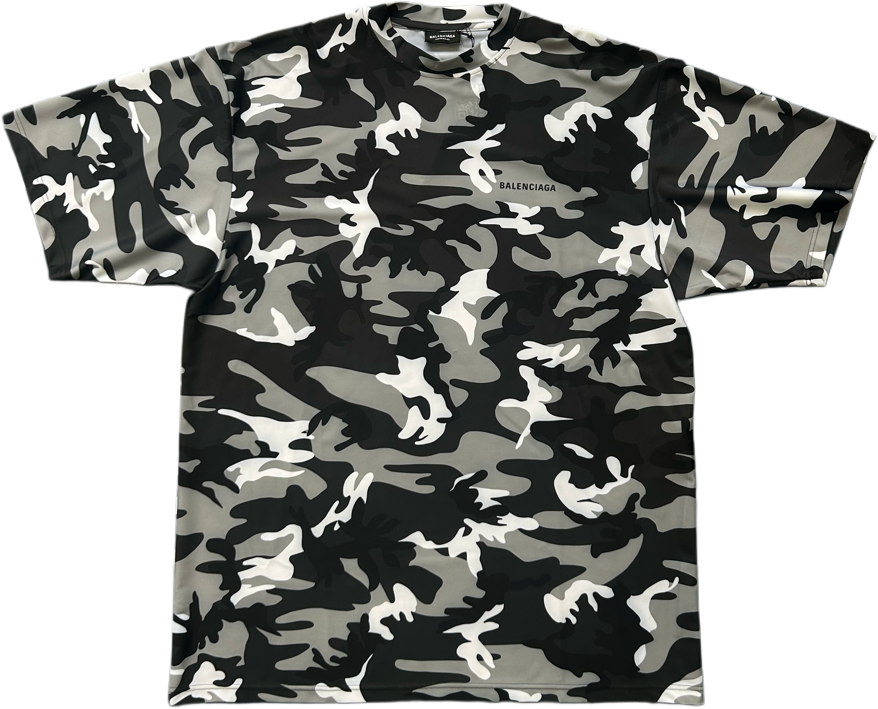 BALENCIAGA SWIM OVERSIZED CAMO PRINT T SHIRT