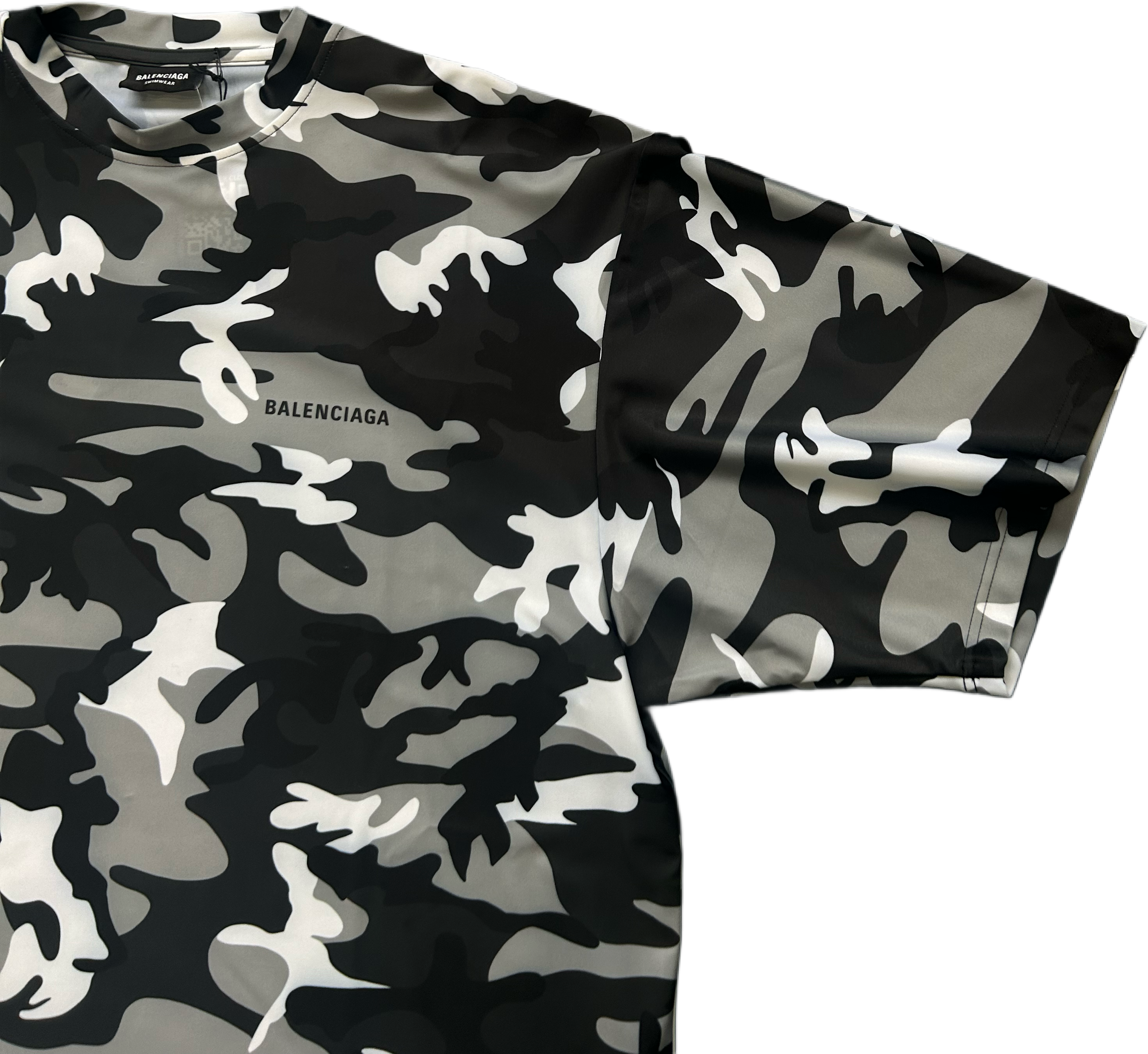 BALENCIAGA SWIM OVERSIZED CAMO PRINT T SHIRT
