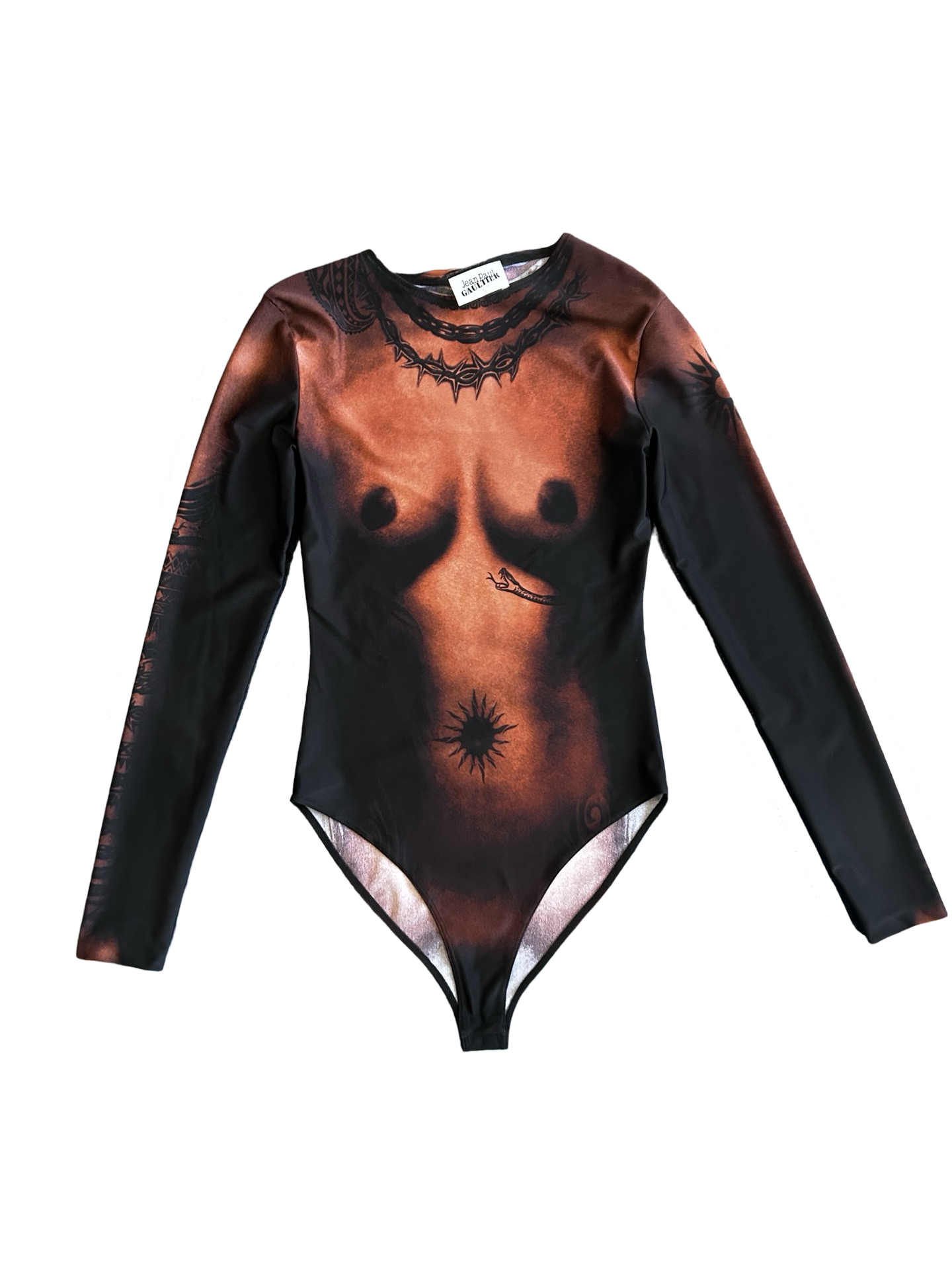 JEAN PAUL GAULTIER EBONY BODY TATTOO BODYSUIT
