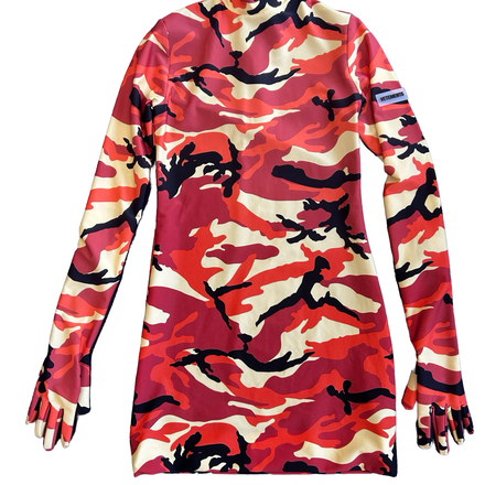 Vetements Camouflage Long-Sleeve Turtleneck Top