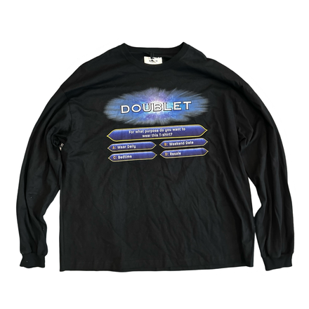 DOUBLET QUIZ SHOW LONG SLEEVE TEE