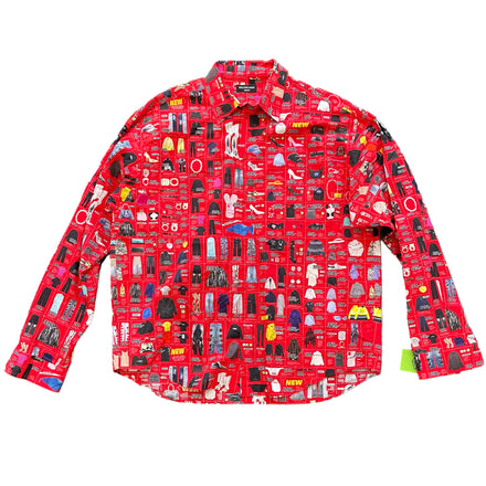 BALENCIAGA POPLIN MEDIA DRESS SHIRT