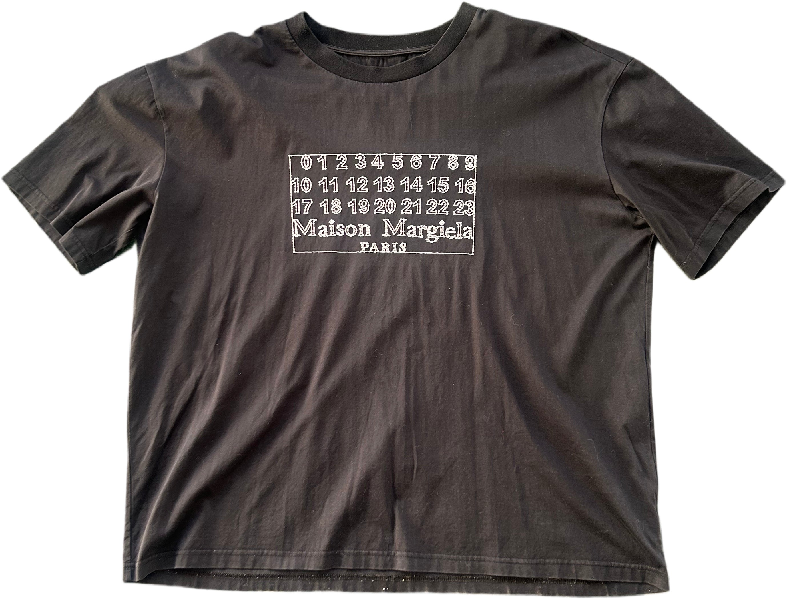 MAISON MARGIELA 10 EMBROIDERED NUMERIC LOGO TEE SHIRT