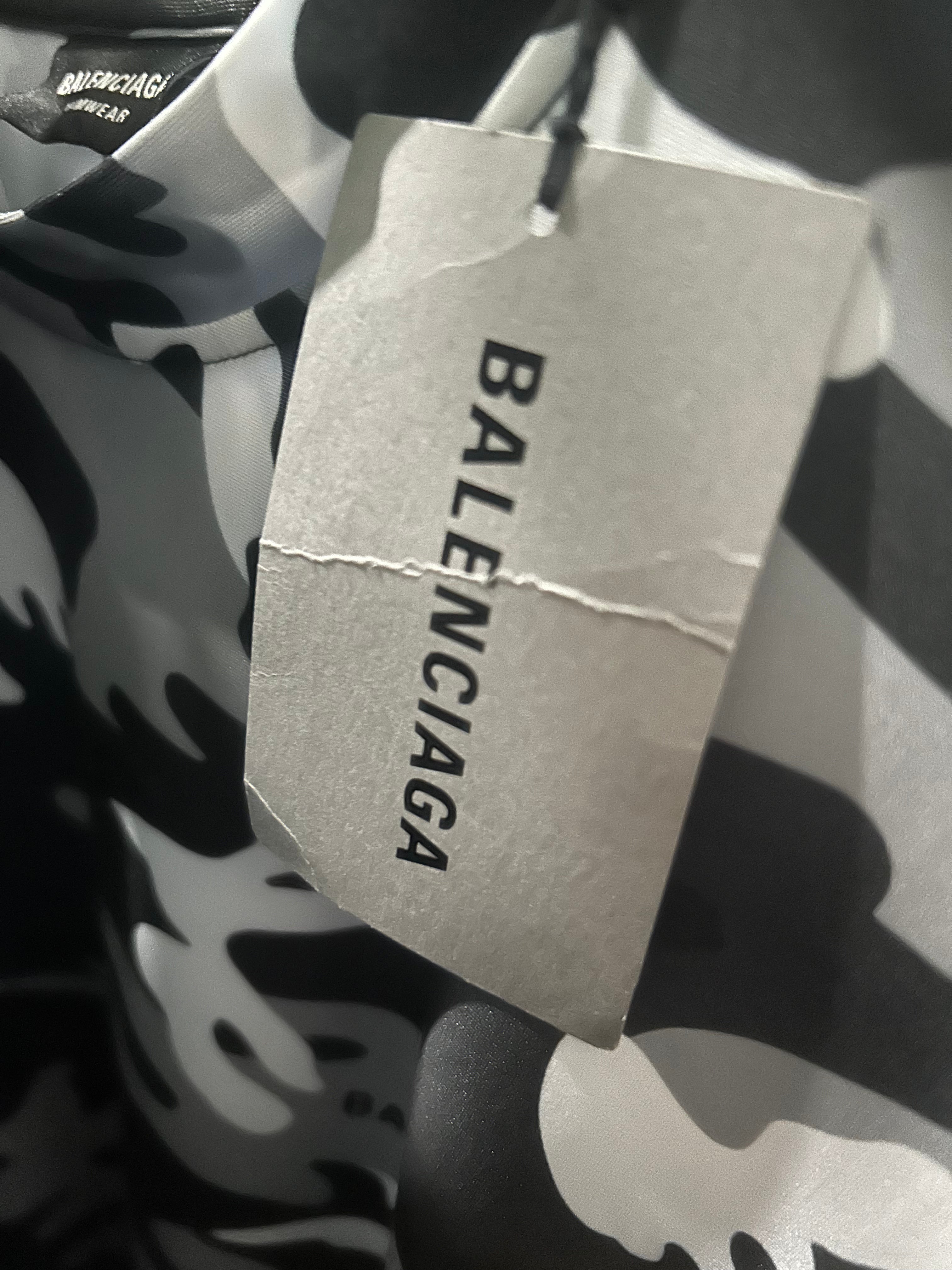 BALENCIAGA SWIM OVERSIZED CAMO PRINT T SHIRT