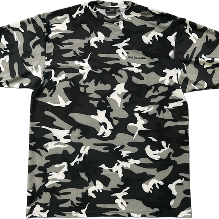 BALENCIAGA SWIM OVERSIZED CAMO PRINT T SHIRT