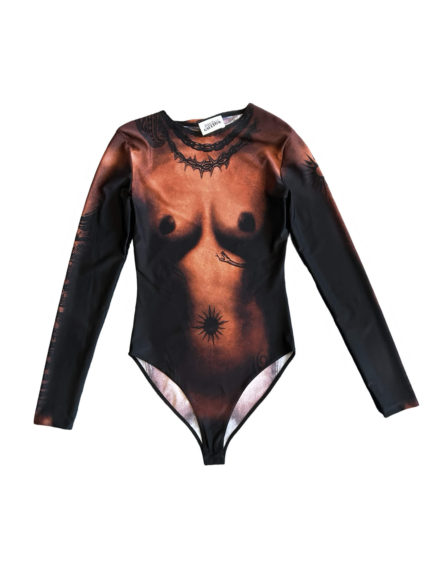 JEAN PAUL GAULTIER  EBONY BODY TATTOO BODYSUIT