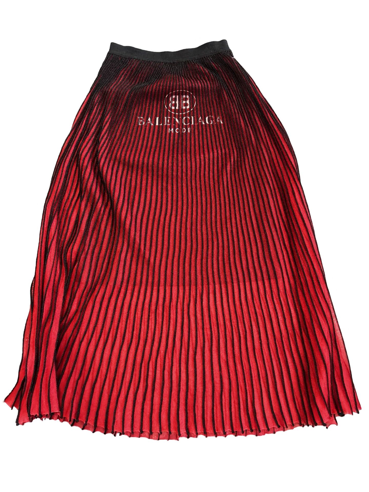 BALENCIAGA PLEATED LOGO SKIRT