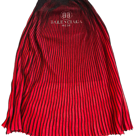 BALENCIAGA PLEATED LOGO SKIRT