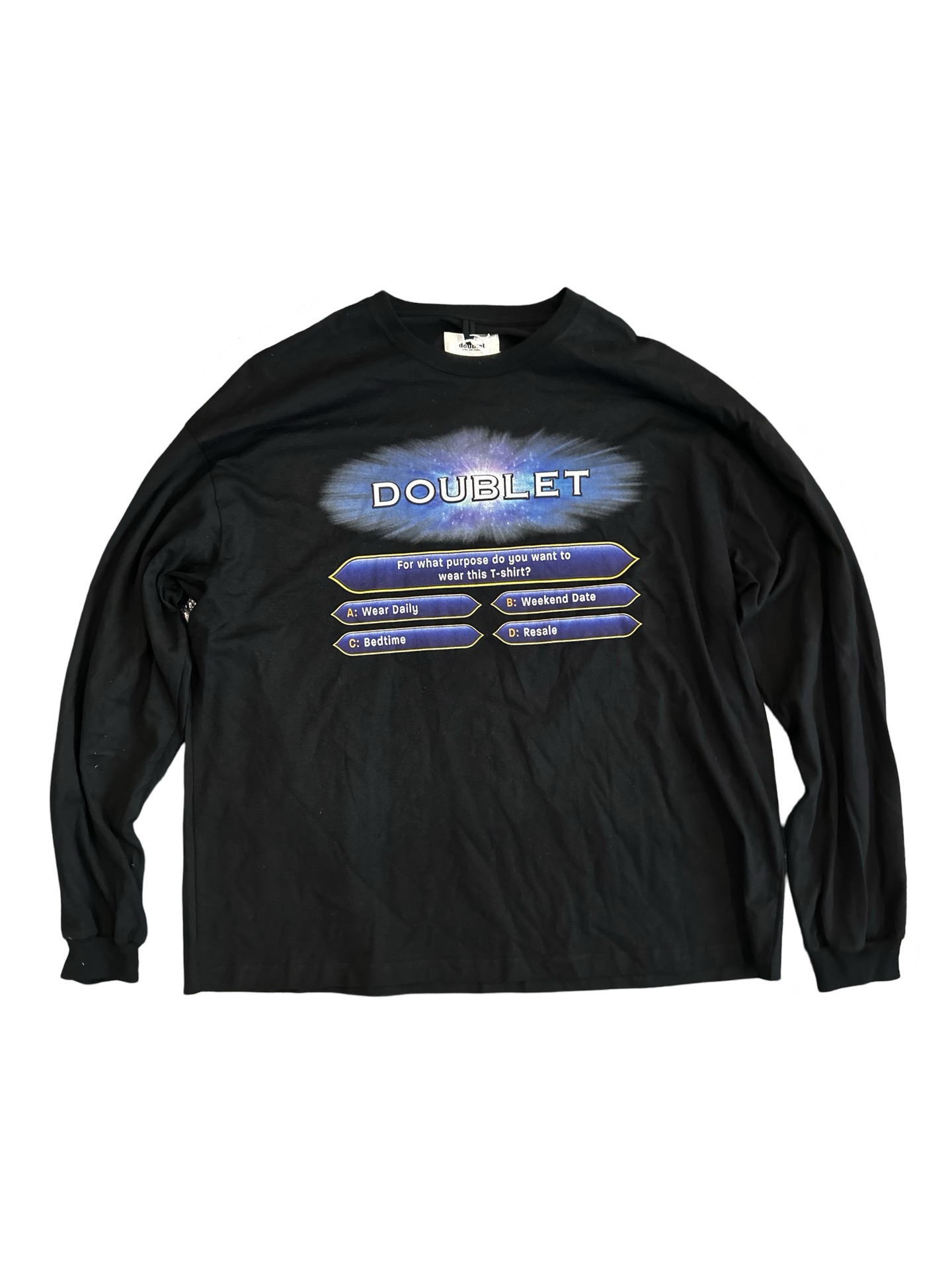 DOUBLET QUIZ SHOW LONG SLEEVE TEE