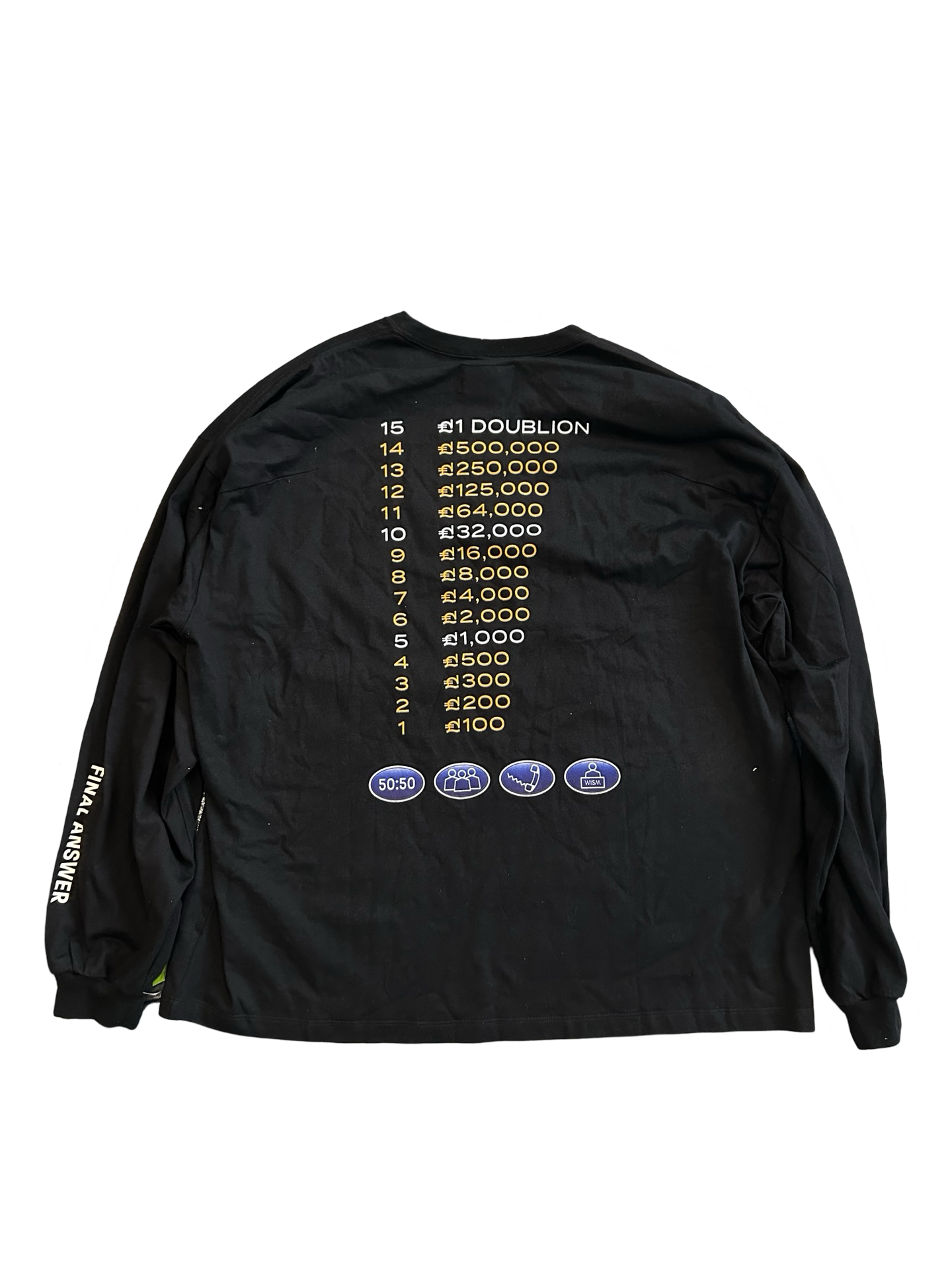 DOUBLET QUIZ SHOW LONG SLEEVE TEE